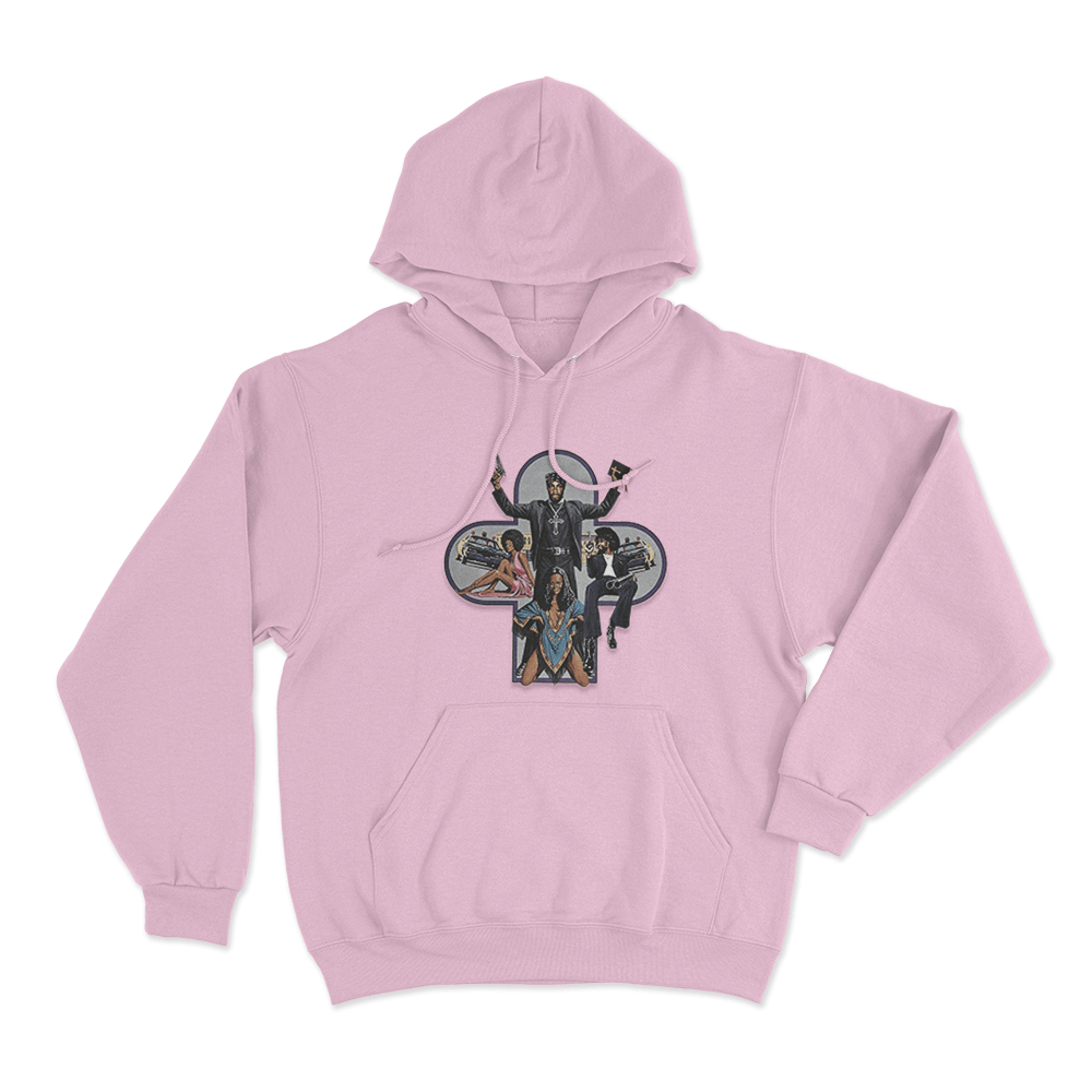 Scaring the Hoes Album Cover Unisex Hoodie Pink Scaring the Hoes Album Cover Unisex Hoodie Pink