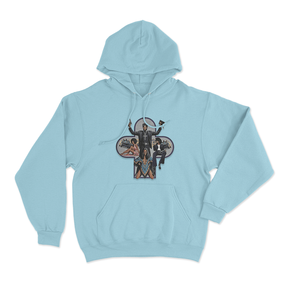 Scaring the Hoes Album Cover Unisex Hoodie Sky Blue Scaring the Hoes Album Cover Unisex Hoodie Sky Blue