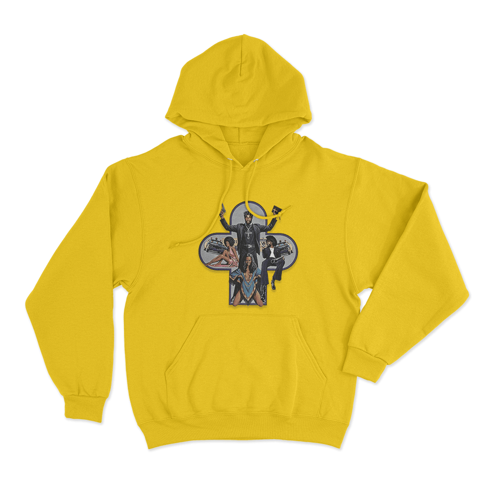 Scaring the Hoes Album Cover Unisex Hoodie Yellow Scaring the Hoes Album Cover Unisex Hoodie Yellow